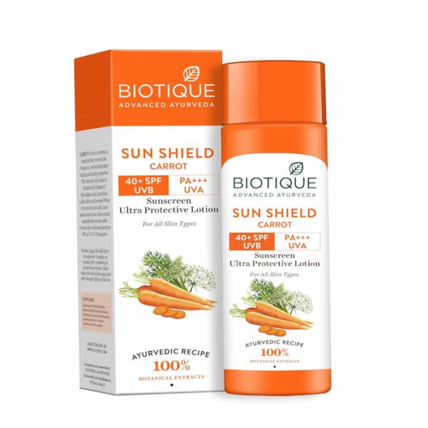 Biotique Carrot SPF 40 UVAUVB Sunscreen 190ml (1) Biotique Carrot SPF 40 UVA/UVB Sunscreen 190ml