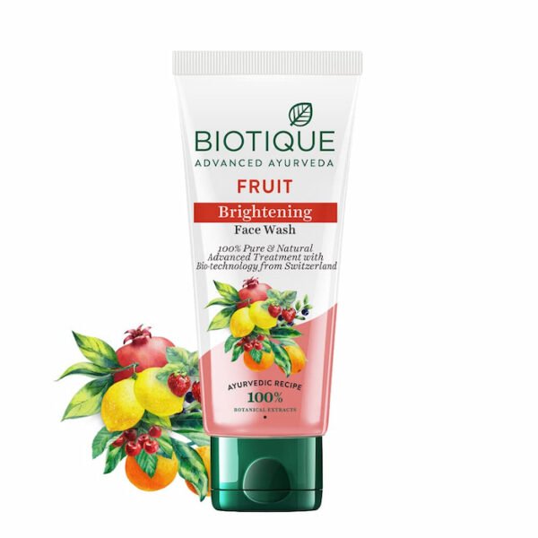Biotique Fruit Brightening Face Wash 100ml (1) Biotique Fruit Brightening Face Wash 100ml