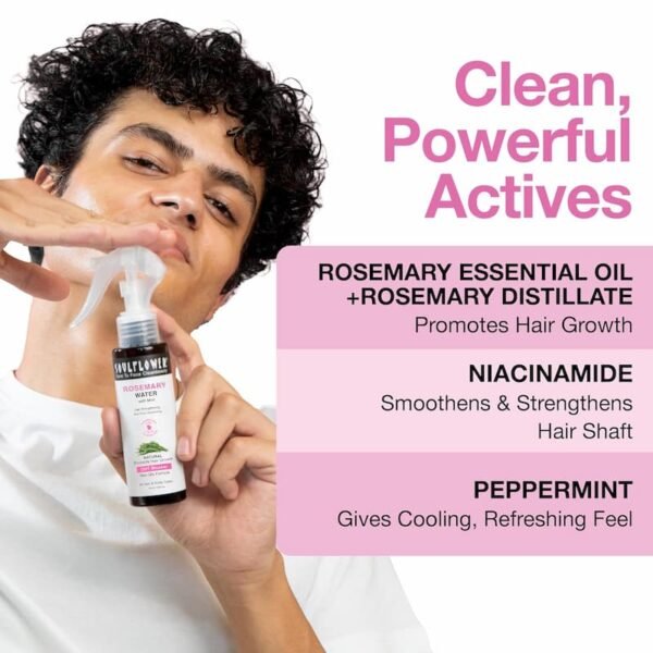 Soulflower Rosemary Hair Spray 100ml UK Soulflower Rosemary Water Spray product bottle